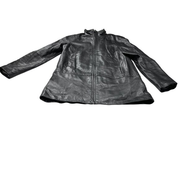 Wilsons Leather Womens Black Jacket With Thinsulate Insulation M Size - Picture 3 of 10